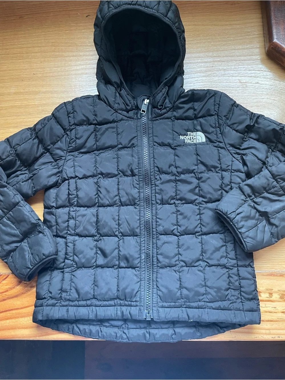 The North Face Black Hooded Quilted Puffer Jacket Toddler size 3